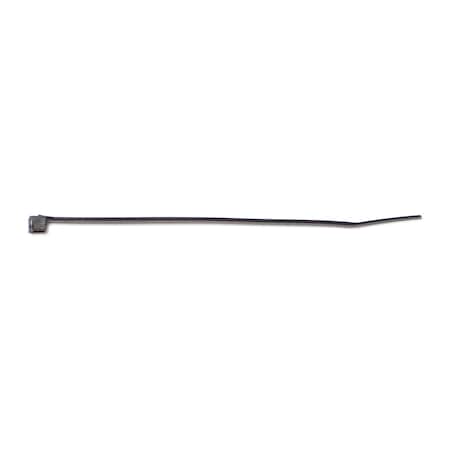 Midwest Fastener Cable Tie, 4 in L, Black, Nylon, 18 lb Strength, 100 PK 08056